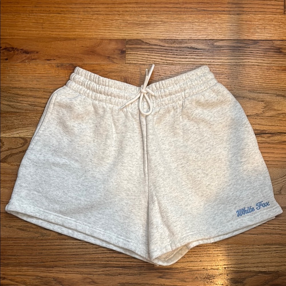 White fox lounge shorts